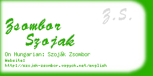 zsombor szojak business card