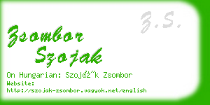 zsombor szojak business card